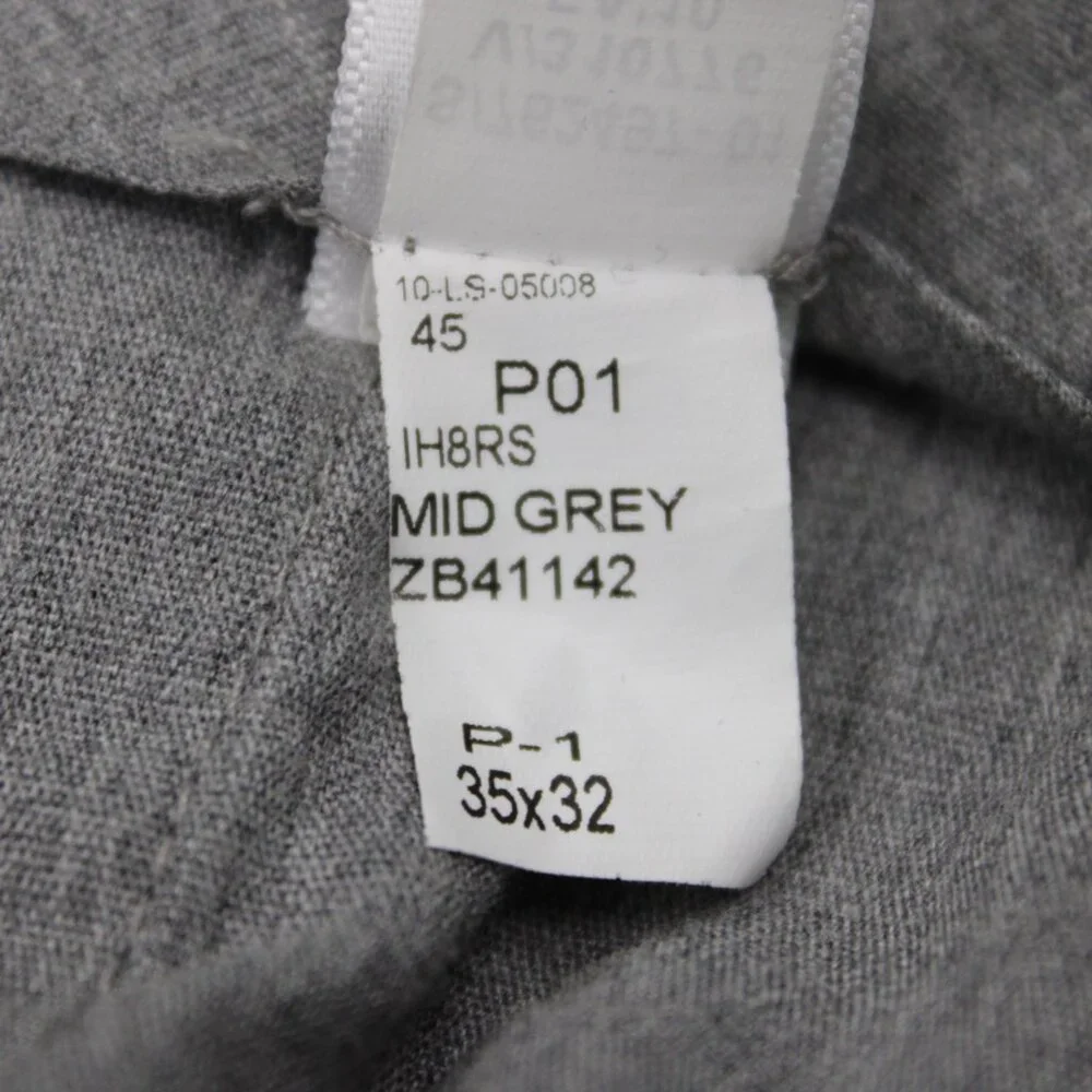 Banana Republic Dress Pants Men 35x32 Gray Wool Stretch Flat Front Acetate Lined